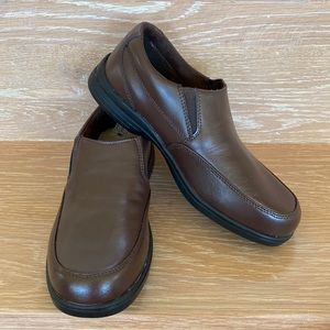 Hush puppies brown leather boys dress shoes